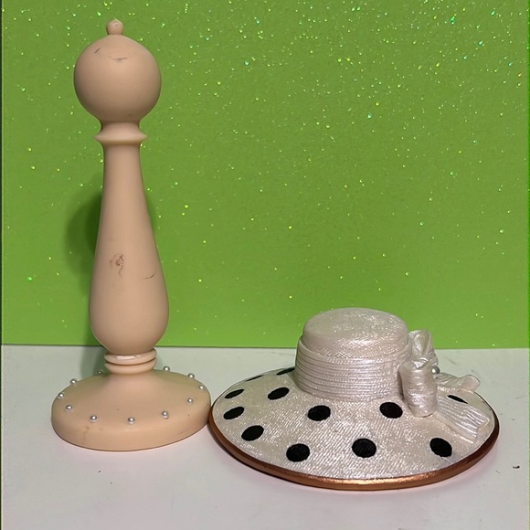 Classic Couture Hat Collection Black & White Hat with Stand - Picture 6 of 10